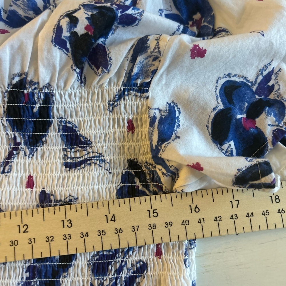 NWT Baum und Pferdgarten Mynowa Womens blue tulip top. Size 10 (40 on tag). - Picture 8 of 9